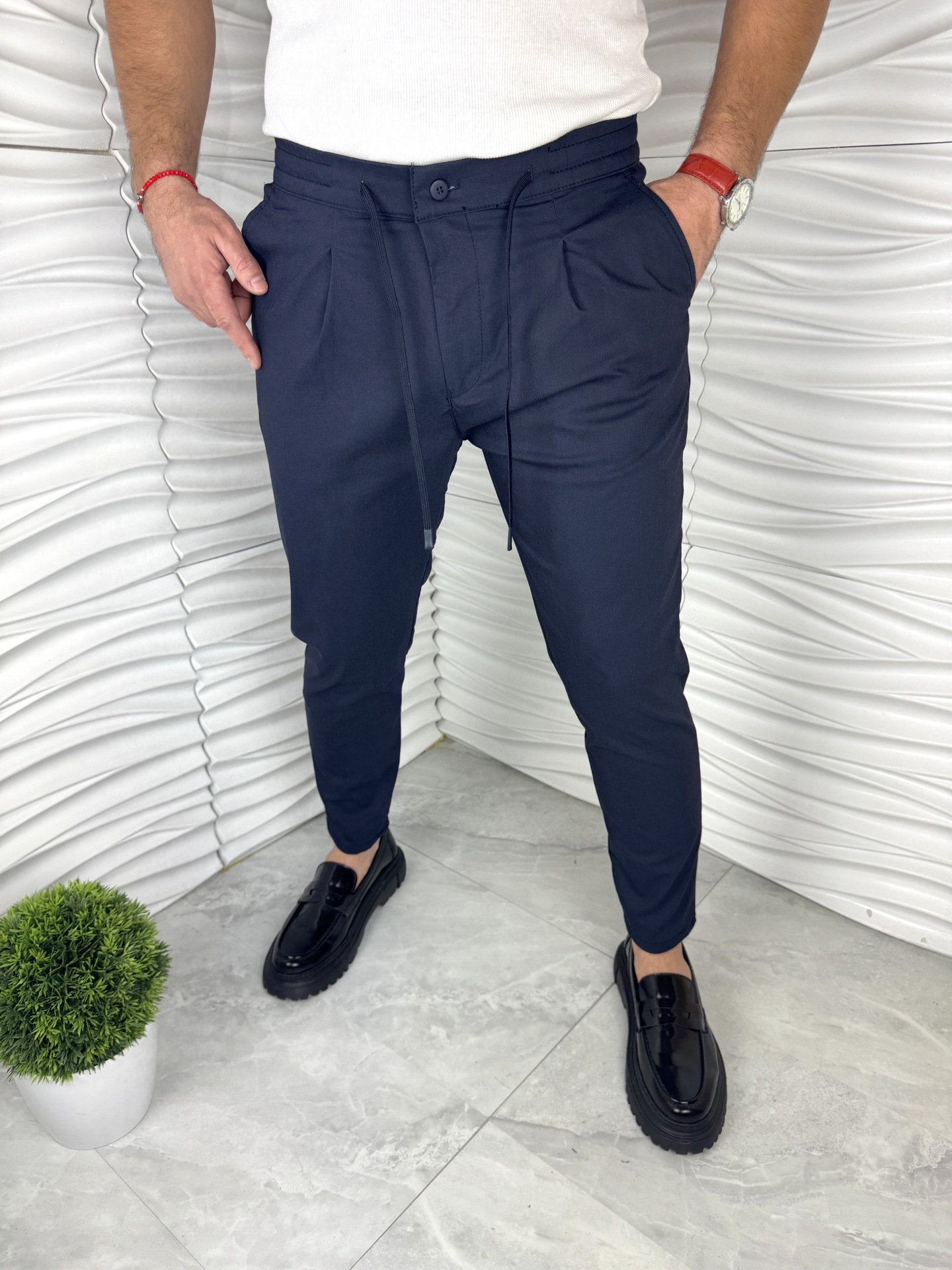 Мъжки спортен панталон в син цвят