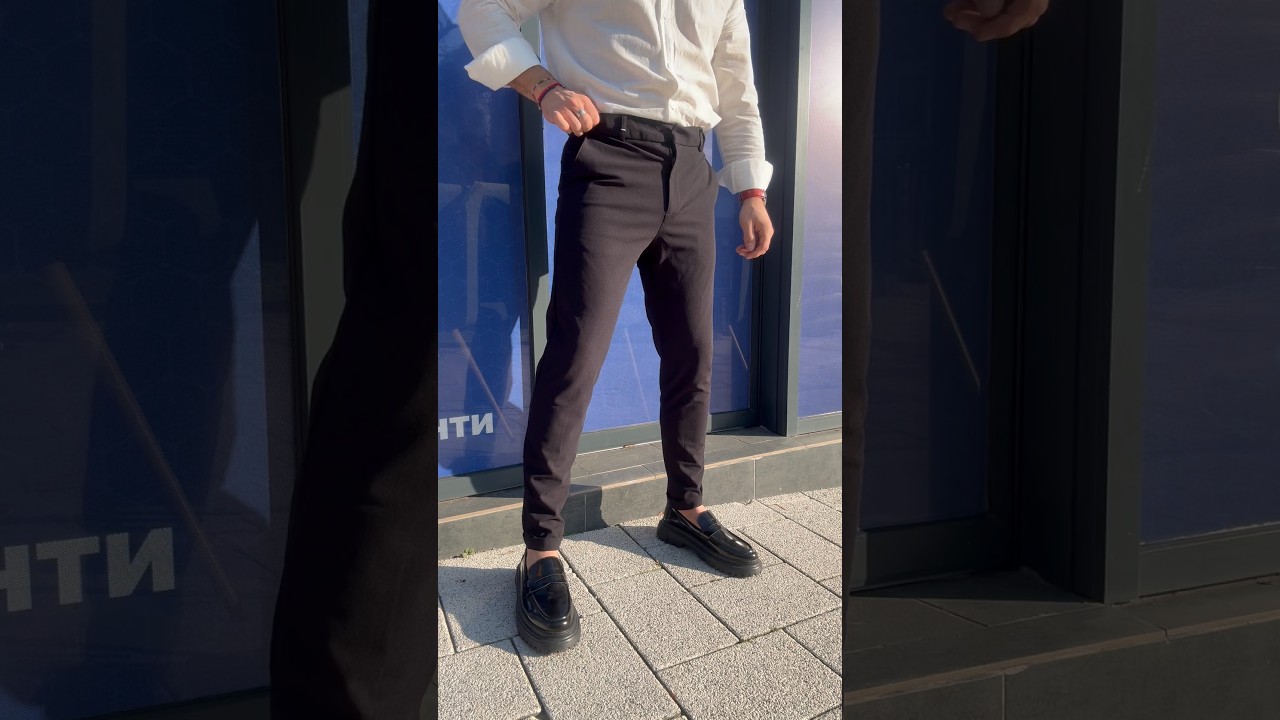 Мъжки официален панталон в черен цвят