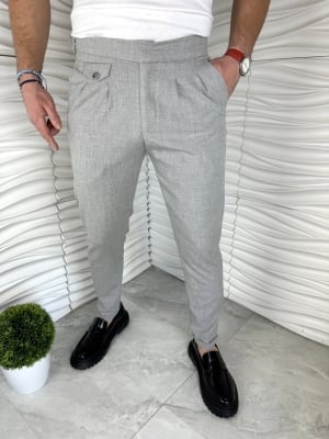 Мъжки спортно елегантен панталон в сив цвят