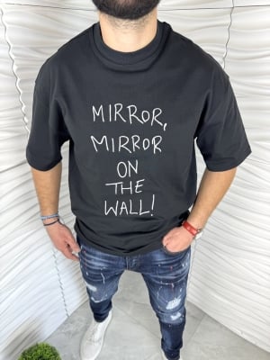 Мъжка тениска "Mirror" в черен цвят 