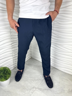 Мъжки рипсен панталон в син цвят