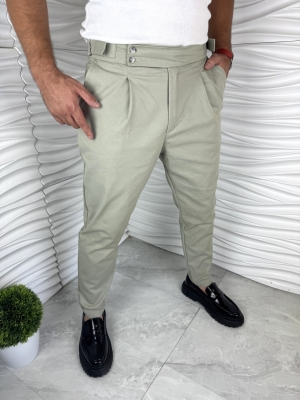 Мъжки панталони в зелен цвят с тока 