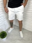 Мъжки къси спортни панталони в бял цвят