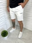 Мъжки къси спортни панталони в бял цвят