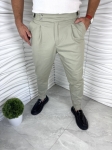Мъжки панталони в зелен цвят с тока 